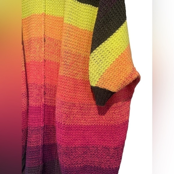 AEO Neon Stripe Open Cardigan - Picture 3 of 11